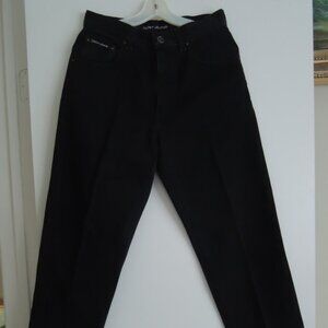 DKNY Jeans 30 x 30 Unisex Black 5 Pocket Jean Straight Leg Model 51168 EUC